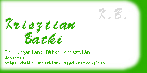krisztian batki business card
